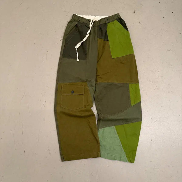 [BUNJANG] Vintage Patchwork Pants / 빈티지 밴딩 패치워크 팬츠