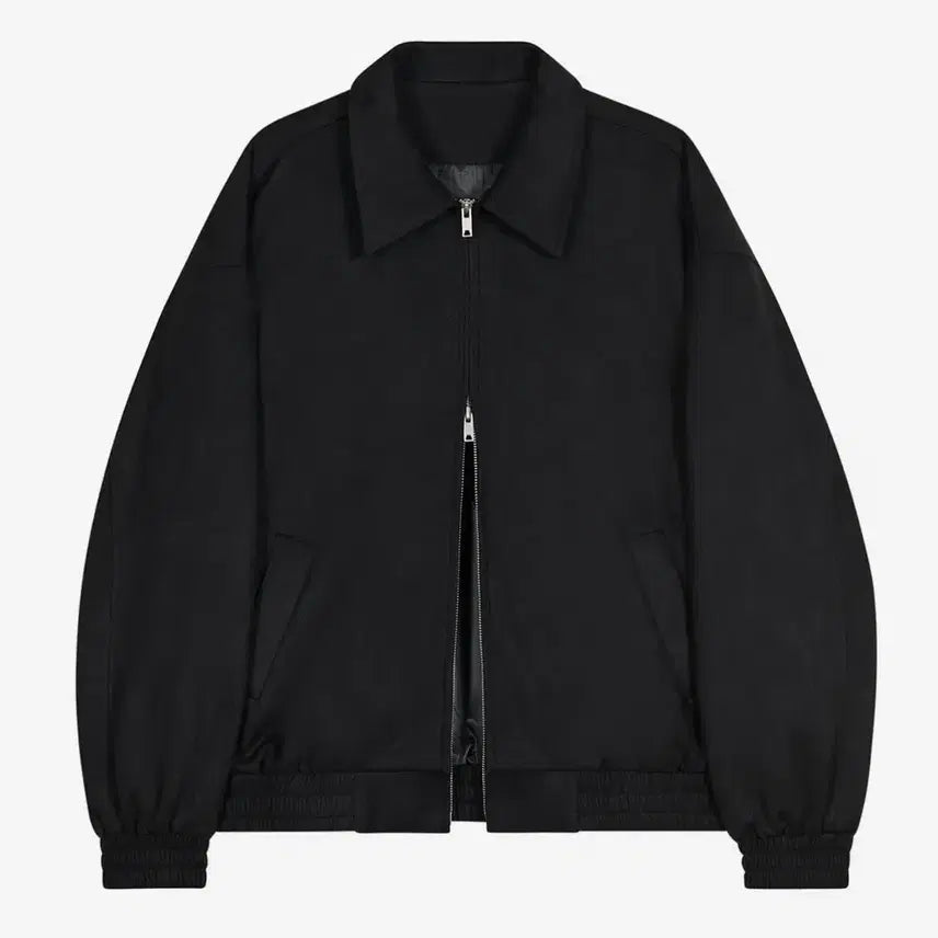 [BUNJANG] Standard Error Suede Blouson Jacket Black M / 실착X 스탠다드에러 블루종 스웨이트 자켓 블랙 M