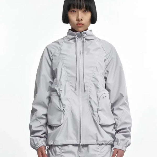 [BUNJANG] NACHE Women's Smocking Convex Windbreaker / 나체 NACHE SMOCKING CONVEX WIND BREAKER바람막이 women1
