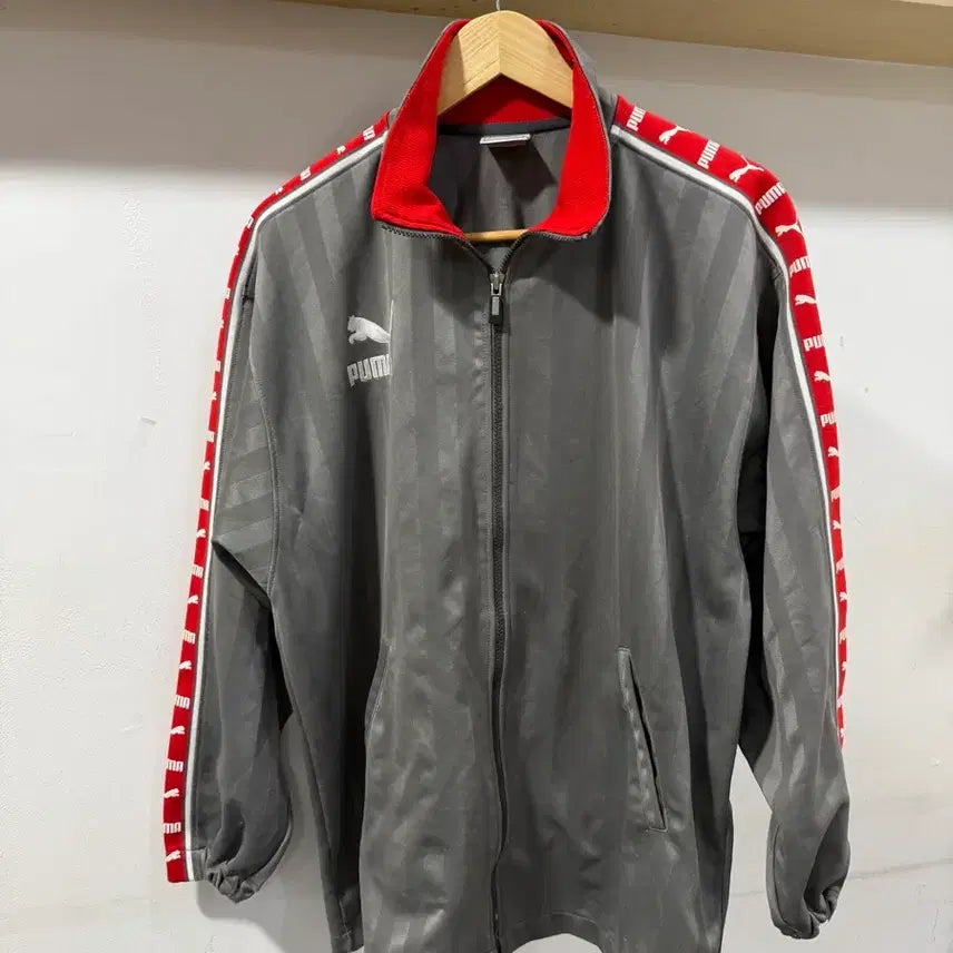 [BUNJANG] Puma Track Top Grey Red / 푸마 트랙탑 그레이 레드
