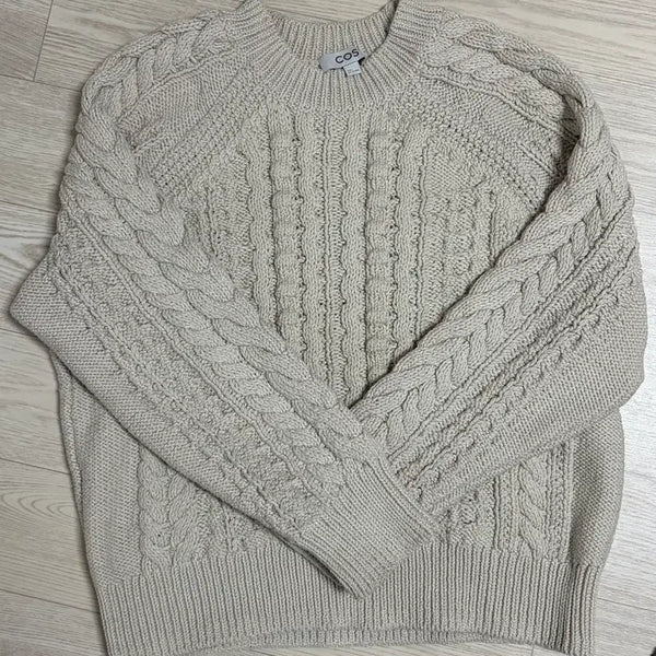 [BUNJANG] COS Beige Cable Knit Sweater / 코스 cos 베이지 니트