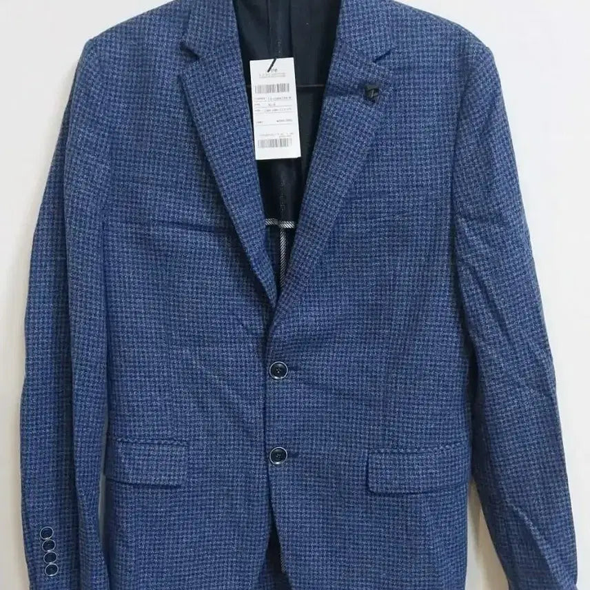 [BUNJANG] Blue Check Suit Jacket - New / 정장 자켓 블루체크100/새제품