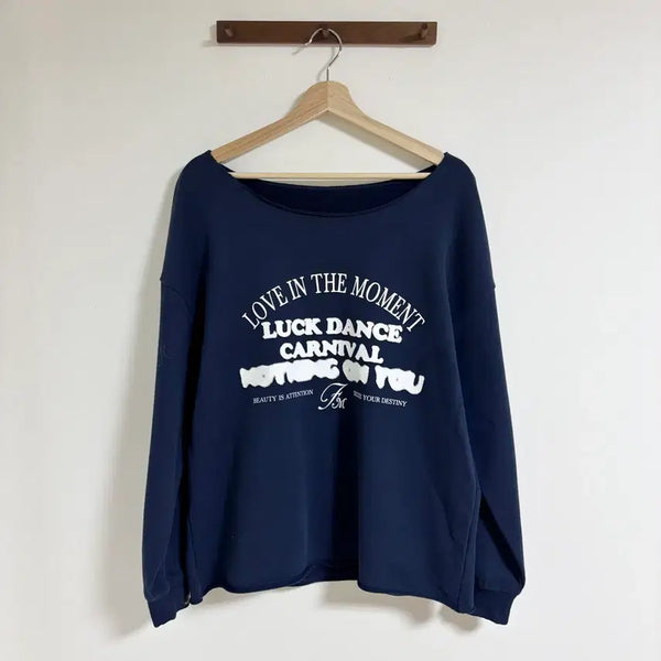 [BUNJANG] W. Management One-Shoulder Sweatshirt / 상하이 브랜드 W. Management 원숄더 맨투맨