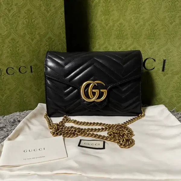 [BUNJANG] Gucci Matelassé Shoulder Bag Black / 구찌 마틀라세 숄더백 블랙