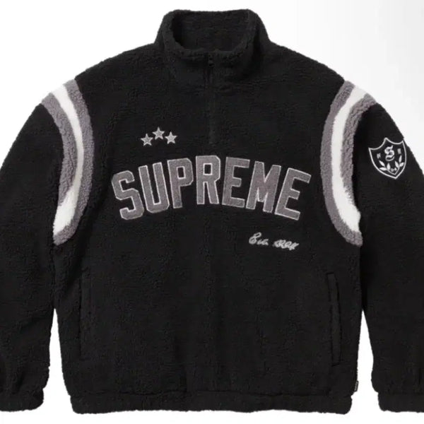 [BUNJANG] Supreme Arc Half Zip Fleece Pullover Black - 23FW (S) / 슈프림 아크 하프 집 플리스 풀오버 블랙 - 23FW (S)