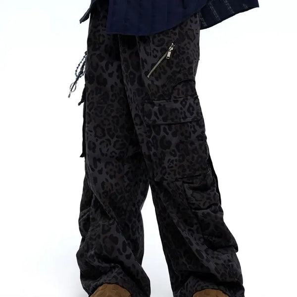 [BUNJANG] RSSC Mixed Leopard Cargo Pants Navy / RSSC WRINKLE MIXED LEOPARD CARGO PANTS NAVY 카고 팬츠 바지 2