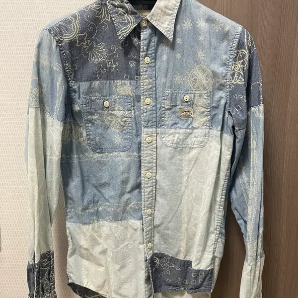 [BUNJANG] Polo Ralph Lauren Patchwork Shirt XS / 우체국택포) 폴로 랄프로렌 패치워크 셔츠 xs사이즈