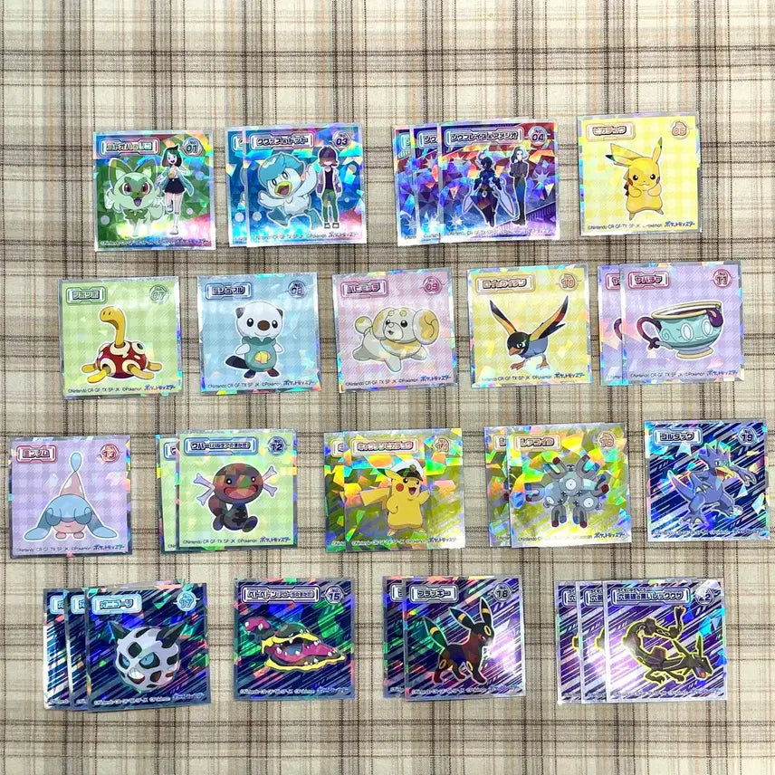 [BUNJANG] Pokemon Japanese Wafer Seal Set - Assorted Characters / (개별) 포켓몬 일본 웨이퍼씰 - 냐오하 리코, 꾸왁스 도트, 파라블레이즈 아메시오, 단단지, 찌리비, 팔데아우파, 몸지브림, 캡틴피카츄, 레어코일, 블래키
