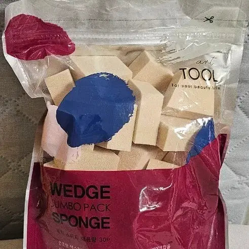 [BUNJANG] Wedge Sponge Puff Set (30 pcs) / (새상품 반값)웨지 스폰지 30개입 스펀지 퍼프