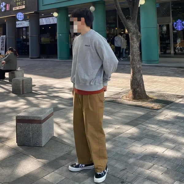 [BUNJANG] Reversible Grey Sweatshirt / 리버서블 그레이 맨투맨