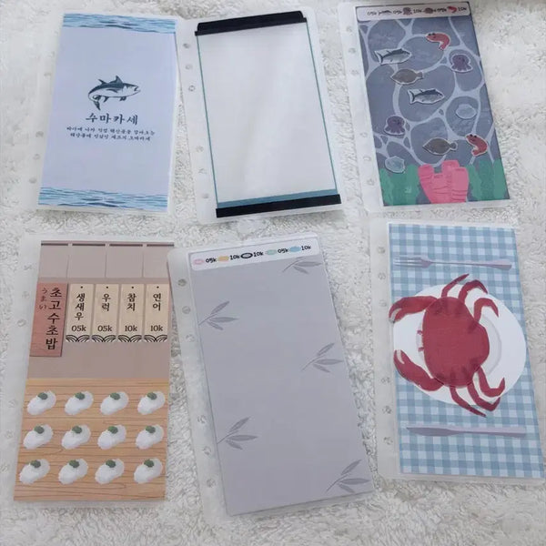 [BUNJANG] Hyunkeumsaeng Sumakase Sticker Set / [현금생활] 수마카세 떼붙 속지 세트