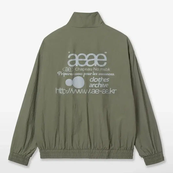 [BUNJANG] AAEI Windbreaker Jacket Khaki / 에이이에이이 바람막이 카키 자켓