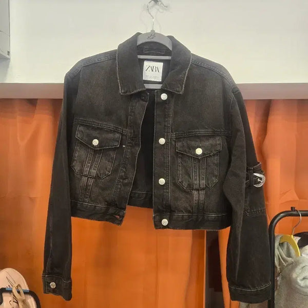 [BUNJANG] Zara Black Denim Jacket / 자라 데님 자켓 블랙