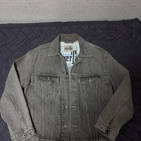[BUNJANG] Levi's Silvertab Washed Black Denim Jacket / 리바이스 실버탭 워시드 흑청 데님 자켓