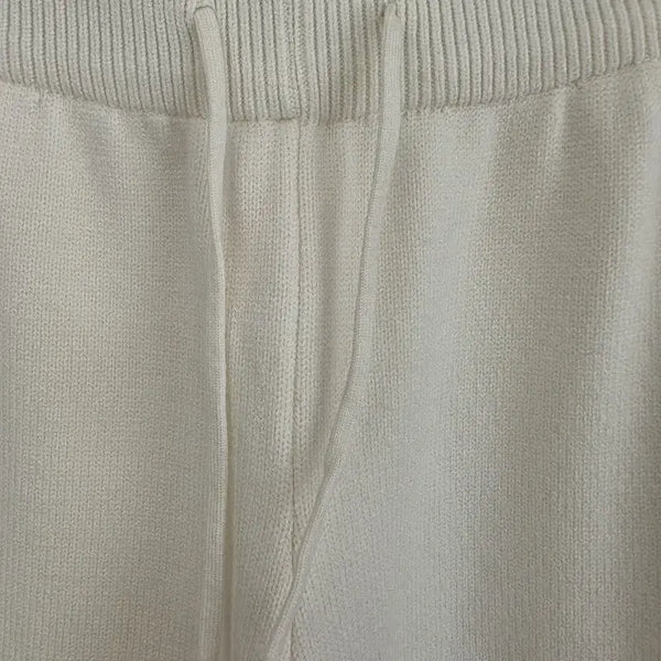 [BUNJANG] Cream Knit Pants (9-length) / 귀욤 니트바지