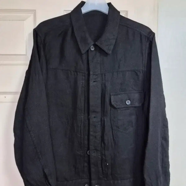 [BUNJANG] Firstfloor After Linen Trucker Jacket / 퍼스트플로어 파프터 린넨 트러커 자켓