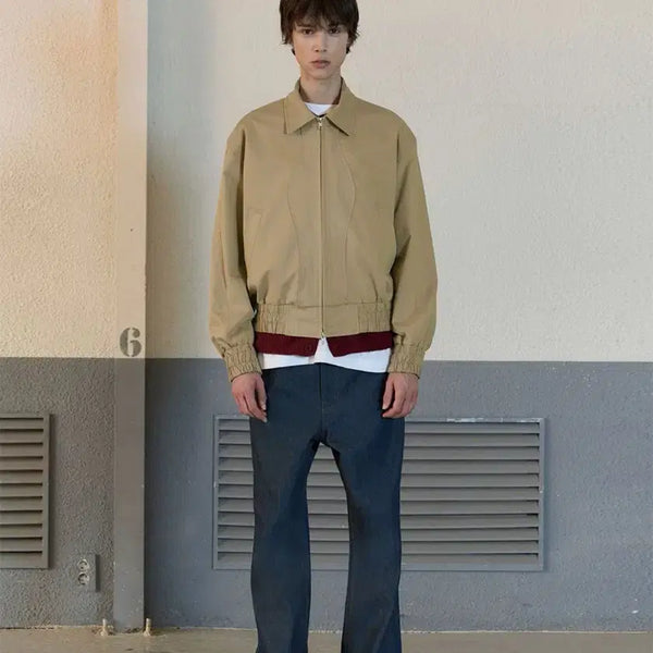 [BUNJANG] STU Cut-Off Patch Jacket Beige M / stu 컷 오프 패치 자켓 베이지 m
