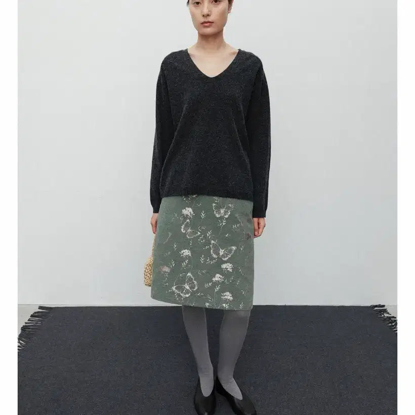 [BUNJANG] Lemel Jacquard Midi Skirt / Lemel 자가드 미디스커트