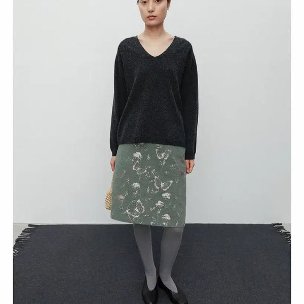 [BUNJANG] Lemel Jacquard Midi Skirt / Lemel 자가드 미디스커트