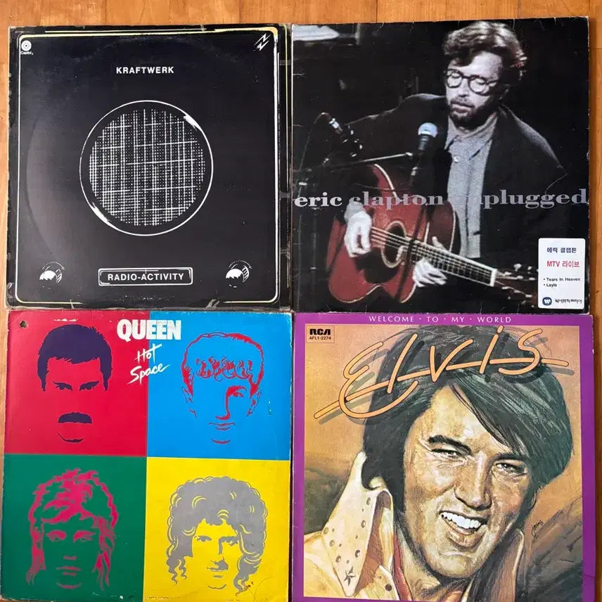 [BUNJANG] Various Artists - Rock & Pop LP Bundle Set (Queen, Elvis, Eric Clapton, Radioactivity) / 팝송 LP 퀸 엘비스 에릭클랩튼 래디오엑티비티 4장 일괄
