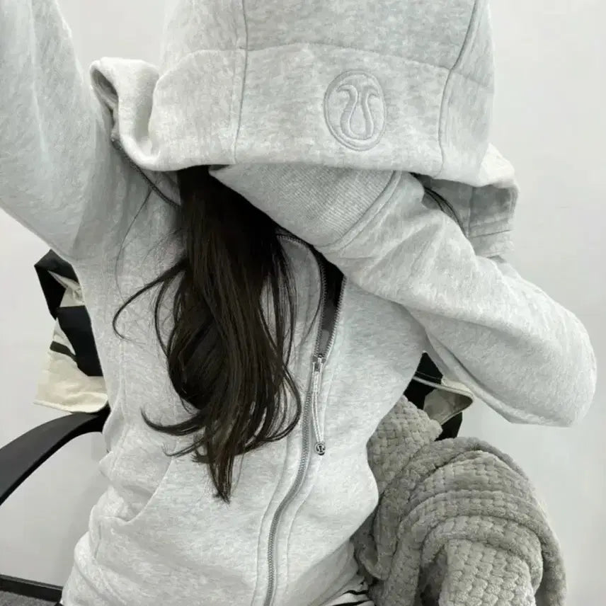 [BUNJANG] Lululemon Scuba Full Zip Hoodie Light Grey / 룰루레몬 스쿠바 풀집 후드 라이트그레이