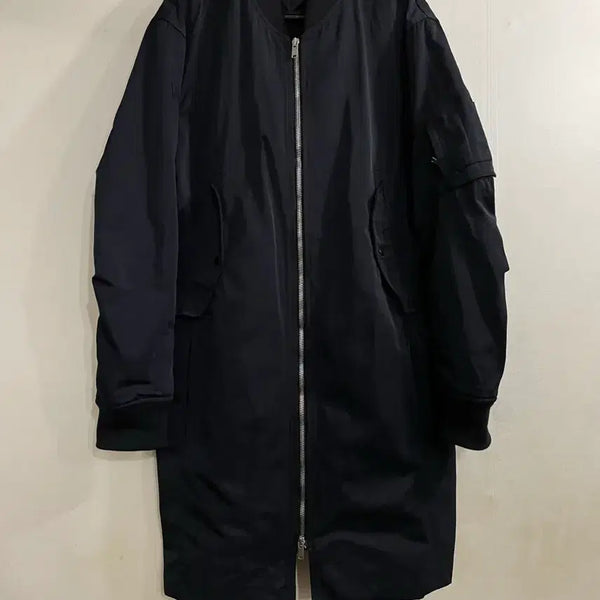 [BUNJANG] Solid Homme Long MA-1 Flight Jacket / 솔리드옴므 롱 MA-1 마원 항공점퍼 블루종 자켓 블랙 46