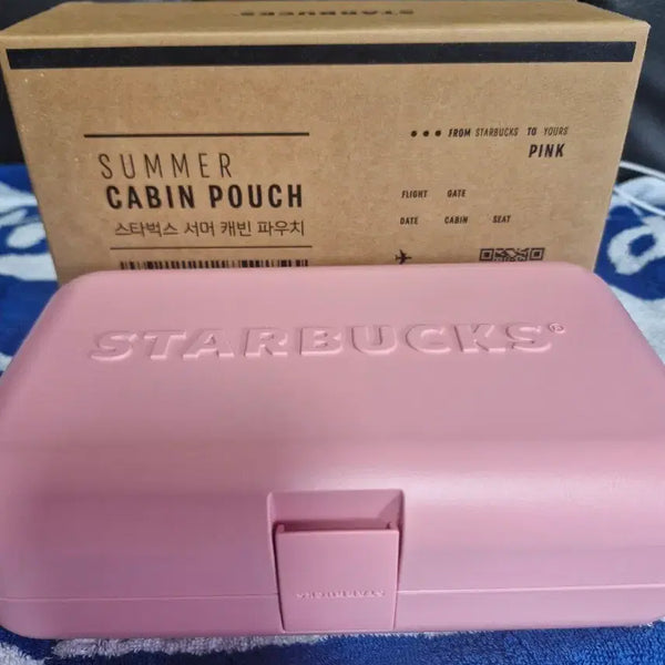 [BUNJANG] Starbucks Summer Cabin Pouch Pink / 스타벅스 서머 캐빈 파우치 핑크