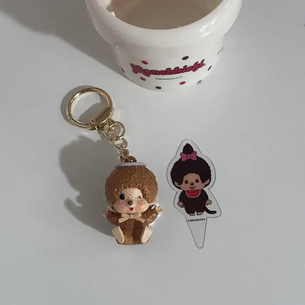 [BUNJANG] Baskin Robbins Monchhichi Keychain Set / 베스킨라빈스 몬치치키링