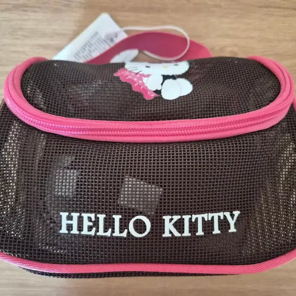 [BUNJANG] Hello Kitty Mesh Pouch Pink / 헬로키티 메쉬 파우치 핑크