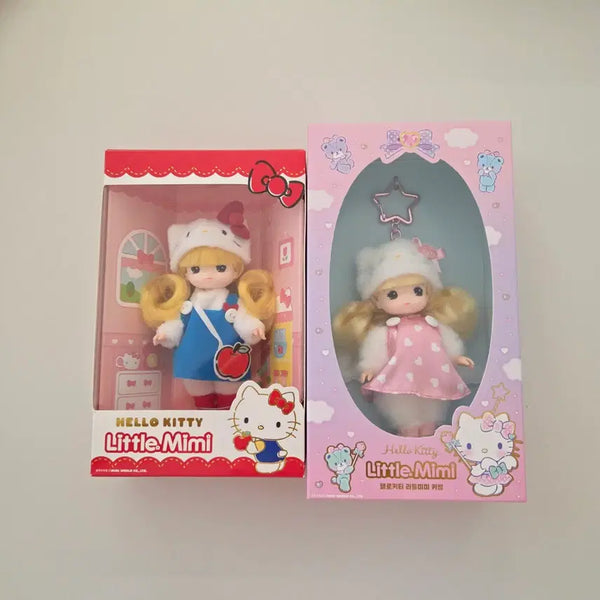 [BUNJANG] Hello Kitty Little Mimi Doll Set / 헬로키티 리틀미미 인형 2종 세트 일괄 키티 인형 키링 키티 키홀더