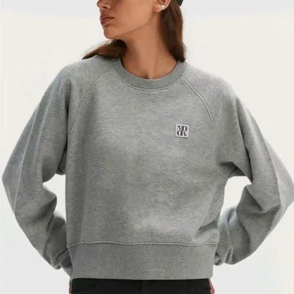 [BUNJANG] Mongdol Semi-Crop Sweatshirt / 몽돌 세미크롭 맨투맨