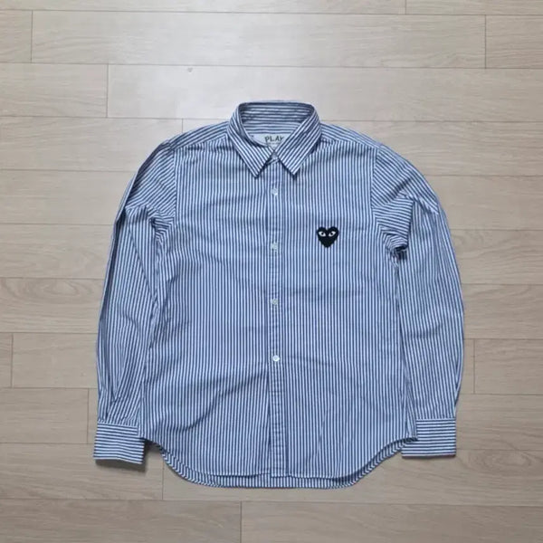 [BUNJANG] Comme des Garçons Striped Patch Shirt / 꼼데가르송 스트라이프 와펜 셔츠 정품