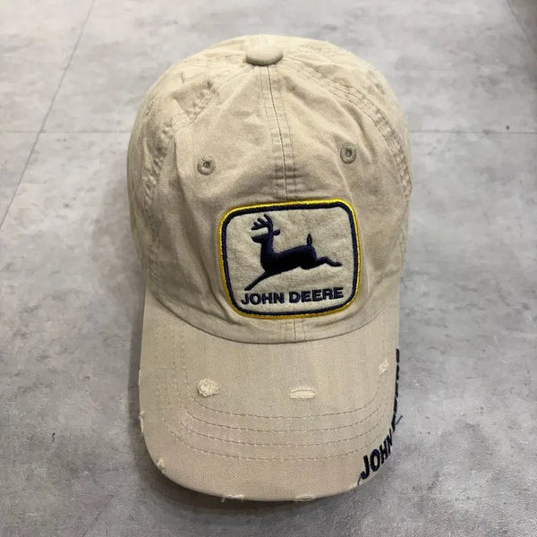 [BUNJANG] OS Zondear Vintage Patch Distressed Ball Cap Hat / OS 존디어 빈티지 패치 디스트레스드 볼캡 모자
