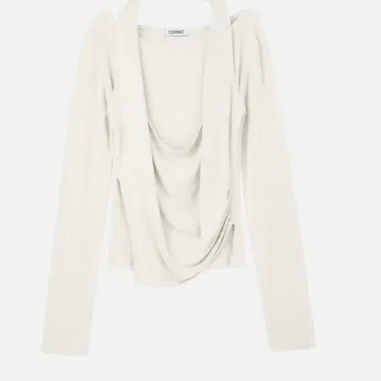[BUNJANG] Seric Layered Halter Top - Ivory / 세릭 레이어드 홀터탑 아이보리