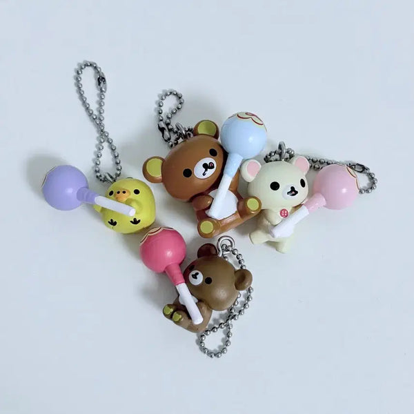 [BUNJANG] Rilakkuma Chupa Chups Candy Charm Full Set Bundle / 리락쿠마 츄파춥스 사탕 키링 전종 일괄 가챠