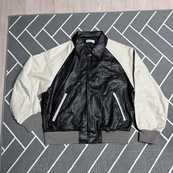 [BUNJANG] Partimento Varsity Jacket Black/Ivory / L)파르티멘토 바시티자켓 블랙/아이보리