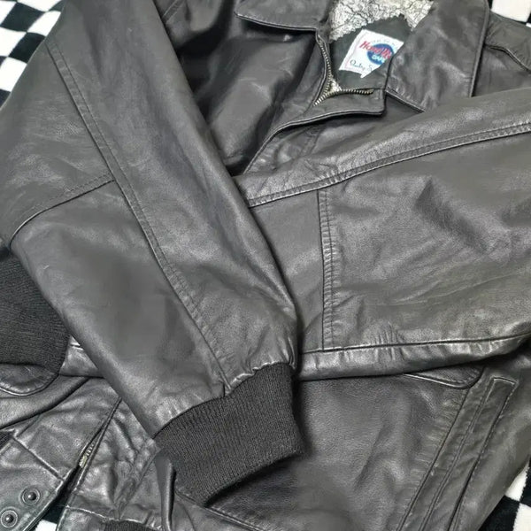 [BUNJANG] Hard Rock Cafe Vintage A2 Leather Jacket / 하드락카페 빈티지 a2 레더 자켓