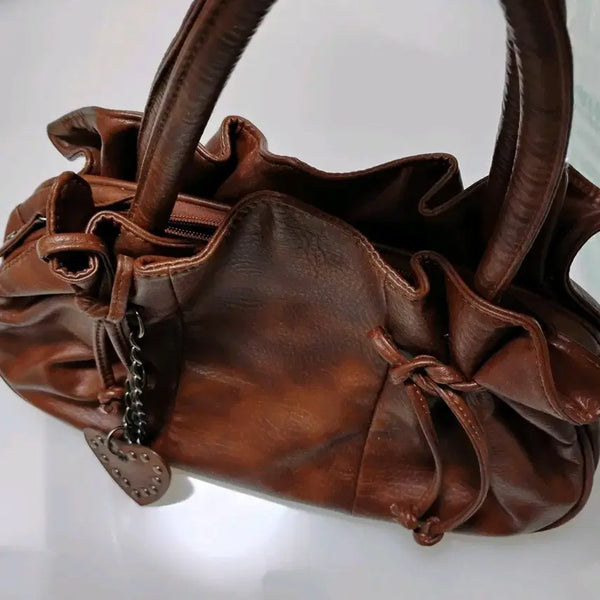 [BUNJANG] Lacoste 1947 Leather Tote Bag Brown / 라코스테 1947 핸드백