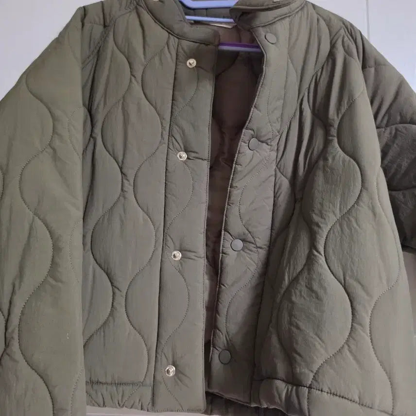 [BUNJANG] Quilted Jacket Olive Green / 퀼팅 자켓 올리브 그린