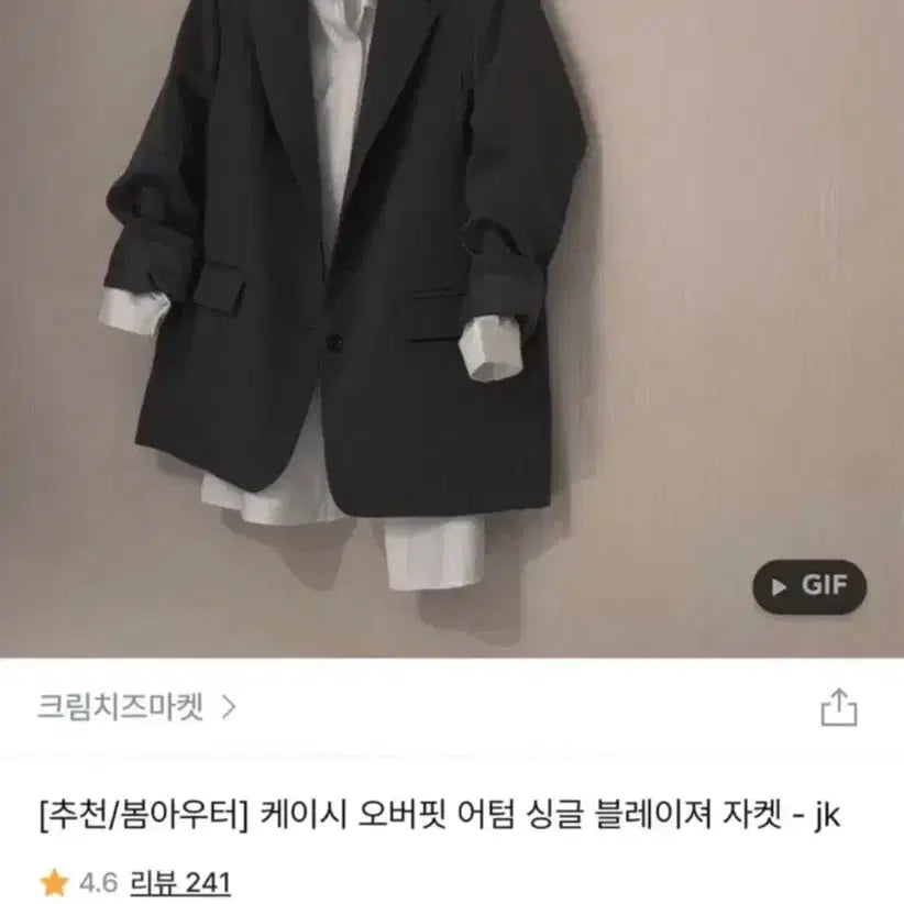 [BUNJANG] Kacey Oversized Blazer Jacket / 케이시 오버핏 블레이저 자켓