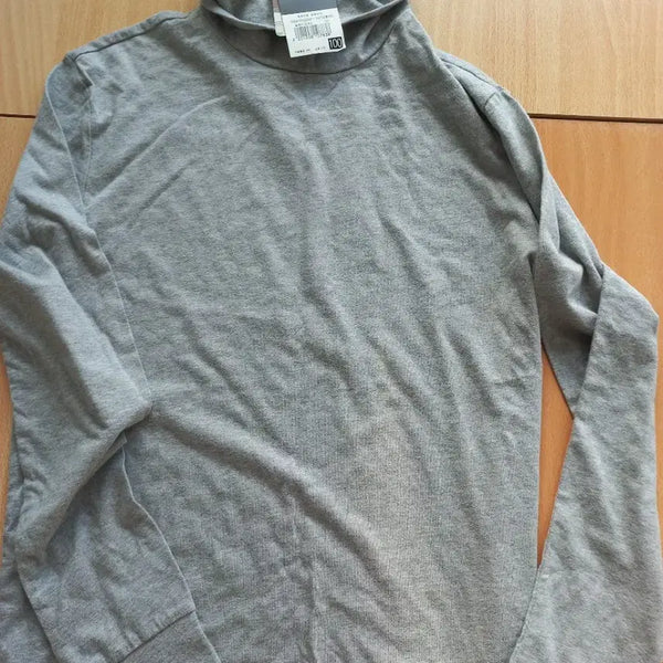 [BUNJANG] Gray Turtleneck Long Sleeve T-Shirt Size 100 / 그레이 터틀넥 긴팔 티셔츠 100