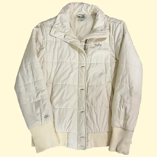 [BUNJANG] Nike Vintage Ivory Beige Down Jacket / 나이키 빈티지 아이보리 베이지 패딩