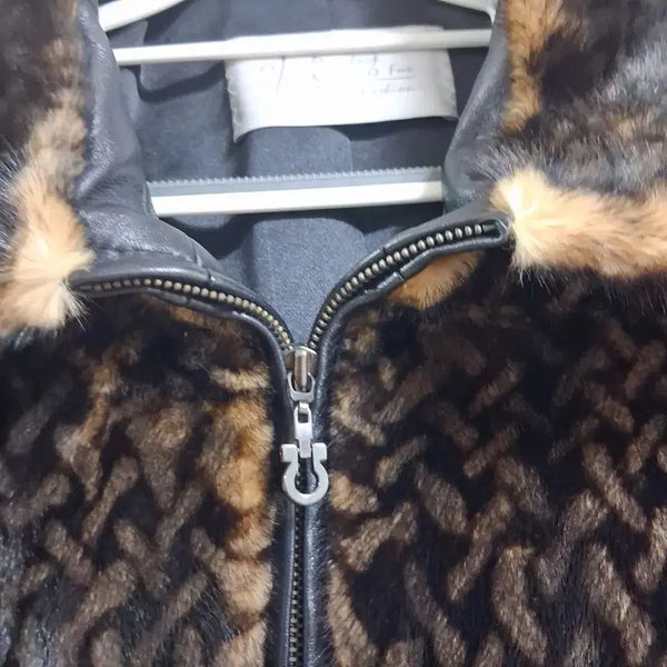 [BUNJANG] Lee Eun Young Mink Leather Jacket / 이은영밍크가죽재킷