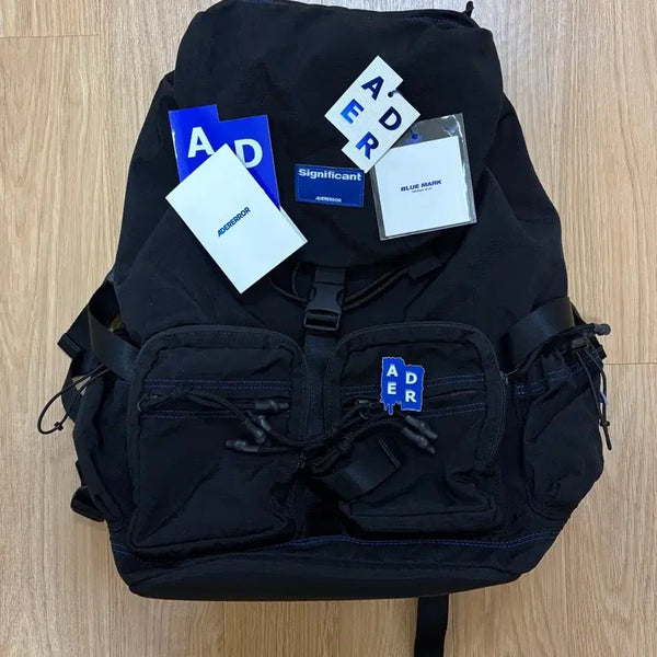 [BUNJANG] Ader Error Significant Tag Backpack 01 Noir with Badge / 아더에러 시그니피컨트 태그 백팩 01 느와르 새상품급 + 뱃지