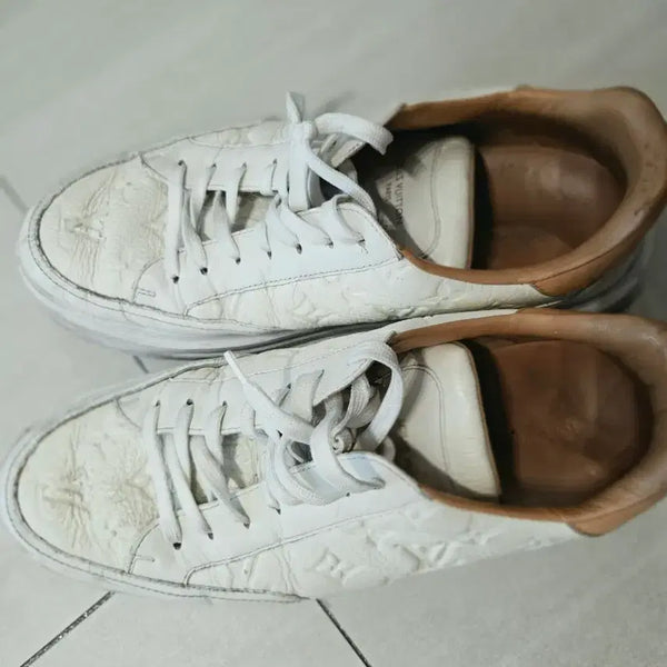 [BUNJANG] Louis Vuitton Textured Sneakers White / 루이비통 텍스처 스니커즈 화이트