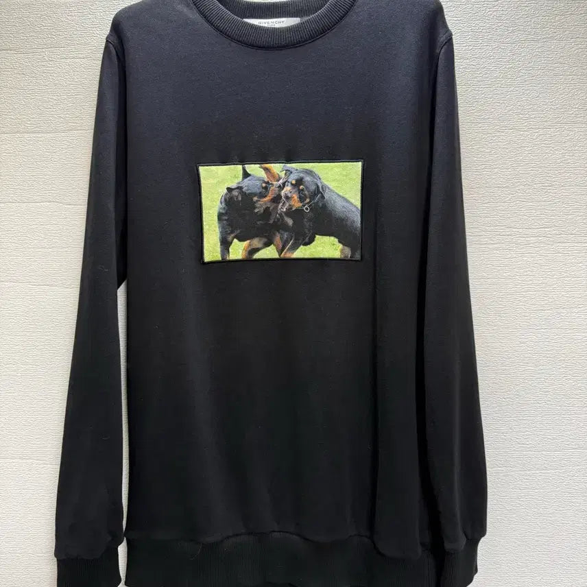 [BUNJANG] Givenchy SS17 Rottweiler Patch Sweatshirt Black XS / 지방시 SS17 로트와일러 패치 스웻셔츠 (Xs) (오버핏 사이즈)