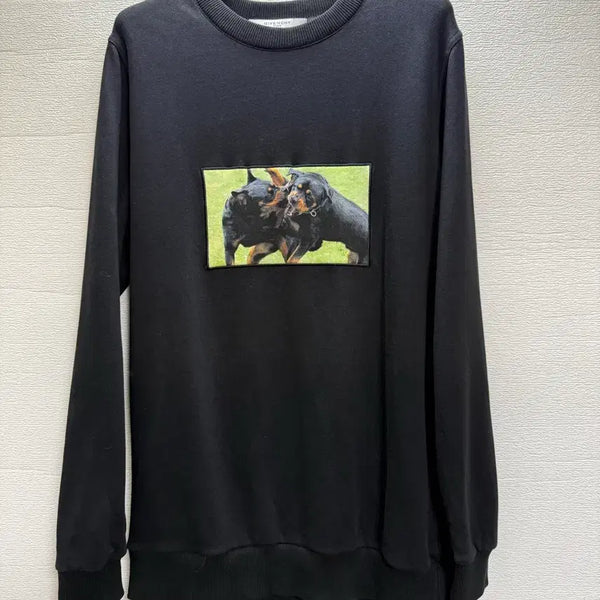 [BUNJANG] Givenchy SS17 Rottweiler Patch Sweatshirt Black XS / 지방시 SS17 로트와일러 패치 스웻셔츠 (Xs) (오버핏 사이즈)
