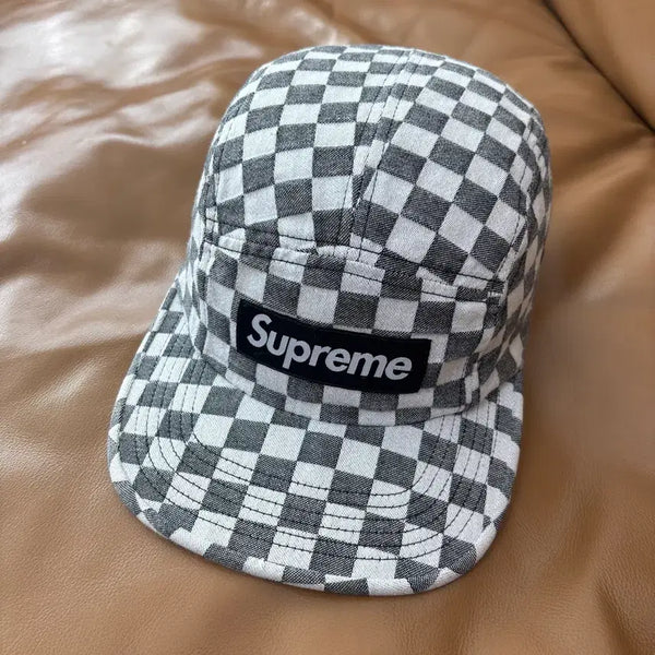 [BUNJANG] Supreme Checkerboard Box Logo Camp Cap Hat / 슈프림 캠프캡 모자 박스로고 체커보드
