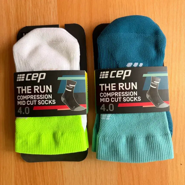 [BUNJANG] CEP Compression Mid-Cut Running Socks (2 Pairs) - L (265-290mm) / CEP양말