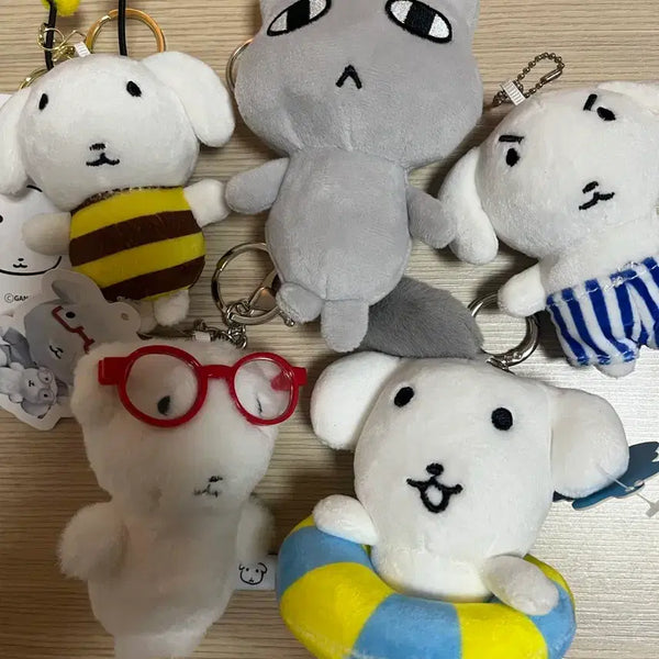 [BUNJANG] Ganadi Doll Keyring Set (5 Types) / 가나디 인형 키링 5종 세트